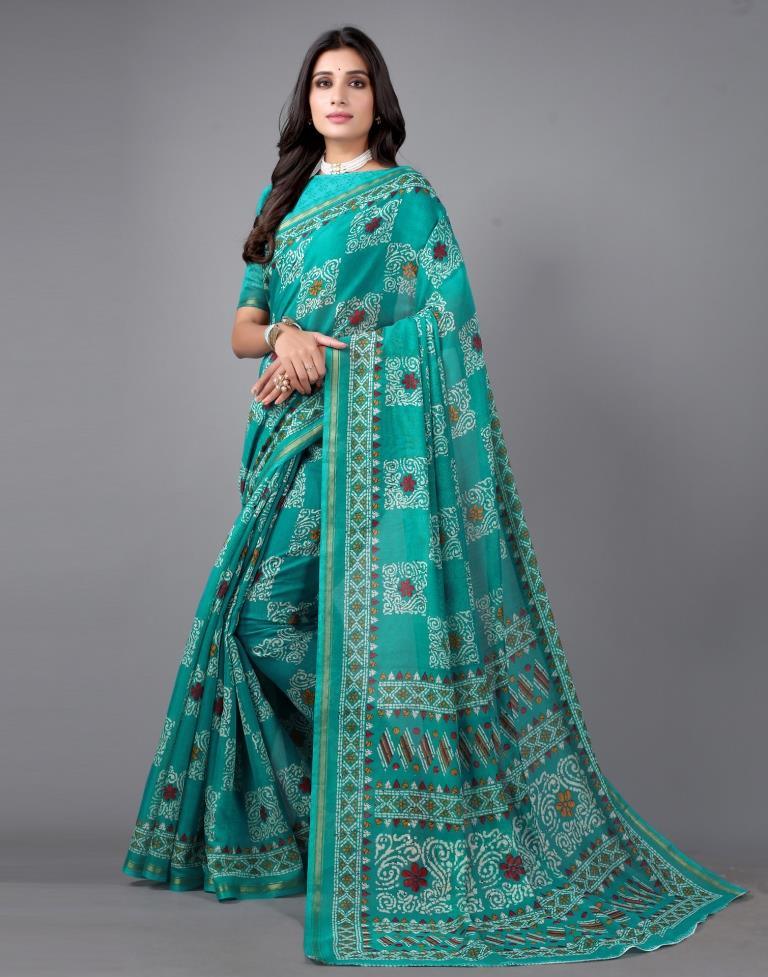 Rama Geen Cotton Saree | 2308S124