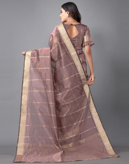 Rosewood Woven Organza Saree | 2309S132
