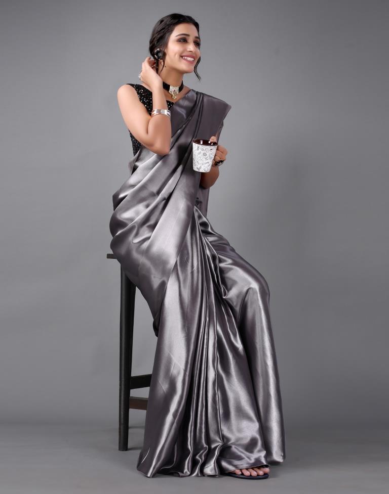 Grey Silk Saree | 2311S112