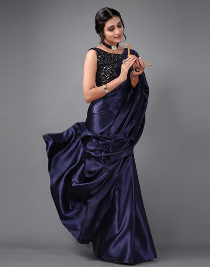 Navy Blue Silk Saree | 2311S115