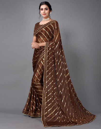 Brown Silk Saree | 2314S155