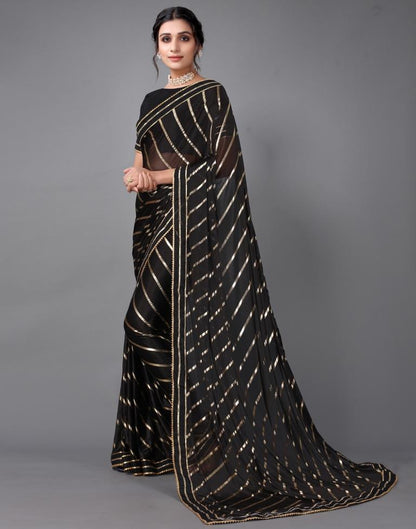 Black Silk Saree | 2314S158