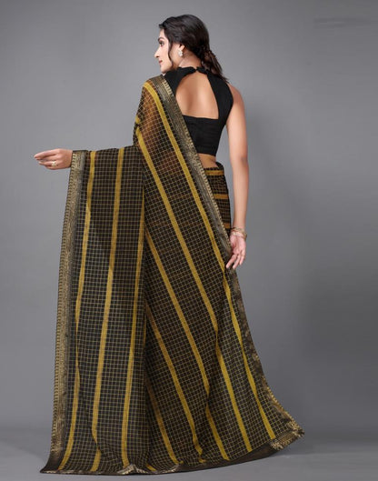 Black Printed Saree | 2323S204