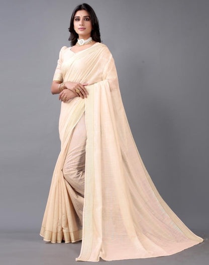 Cream Cotton Saree | 2325S2153
