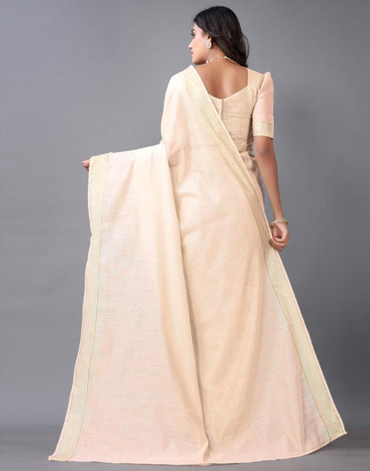 Cream Cotton Saree | 2325S2153
