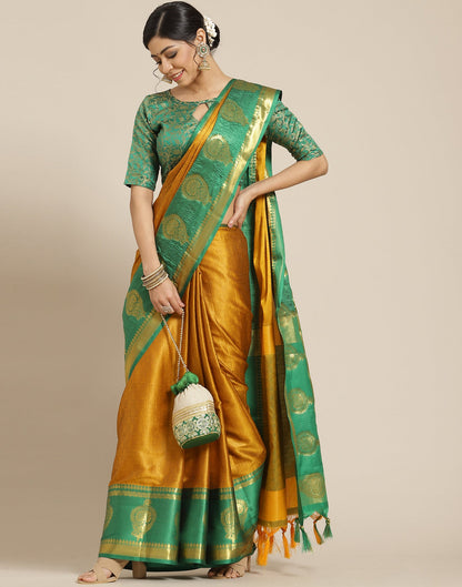 Turmeric Yellow Silk Saree