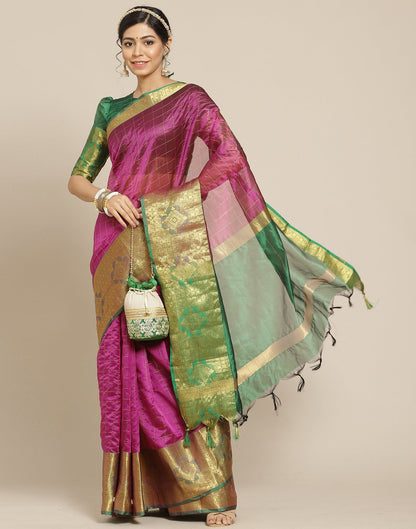 Magenta Silk Saree