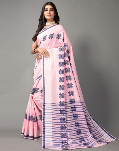 Light Pink Cotton Saree | SLV2358S2208