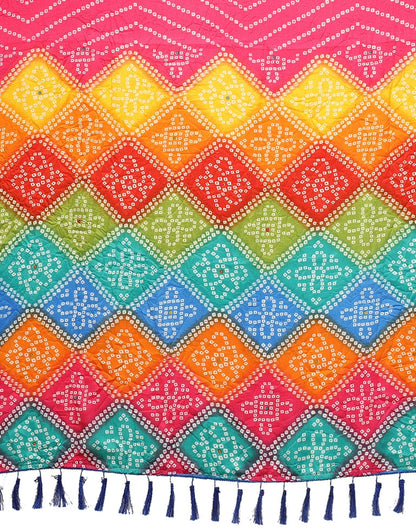 Pink Bandhani Silk Saree | SLV2362S565