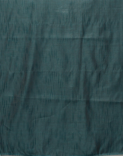 Dark Teal Cotton Saree | SLV2363S584