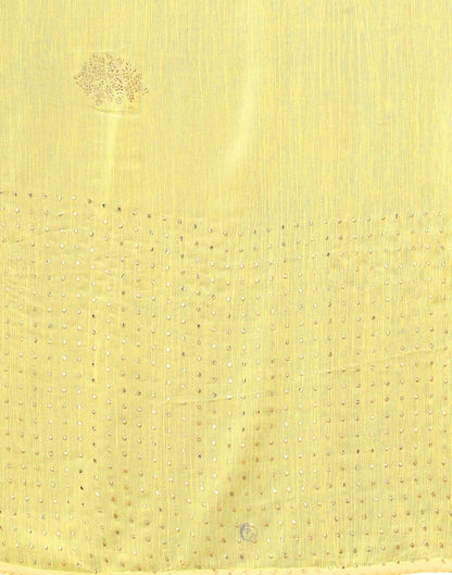 Light Yellow Chiffon Saree