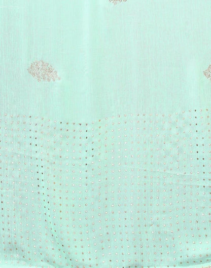 Light Aqua Blue Chiffon Saree