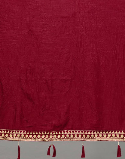 Maroon Silk Saree