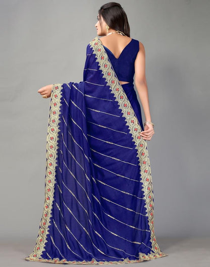 Royal Blue Silk Saree