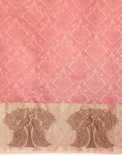 Rose Pink Organza Saree