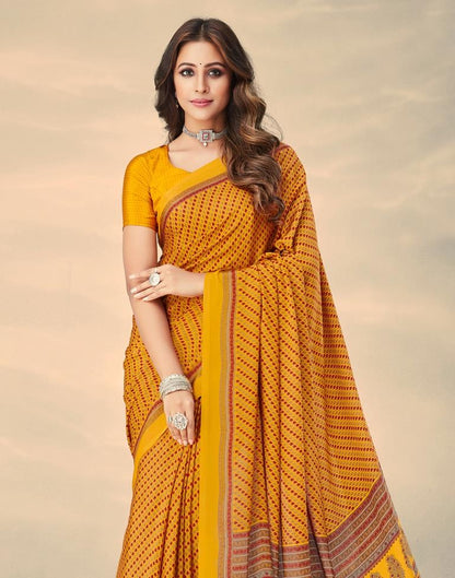 Turmeric Yellow Silk Saree