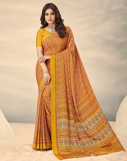 Turmeric Yellow Silk Saree