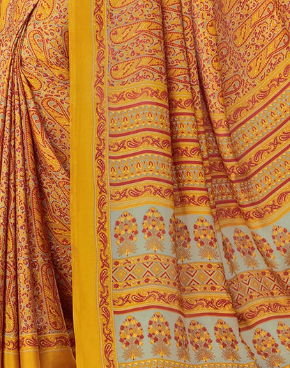Turmeric Yellow Silk Saree