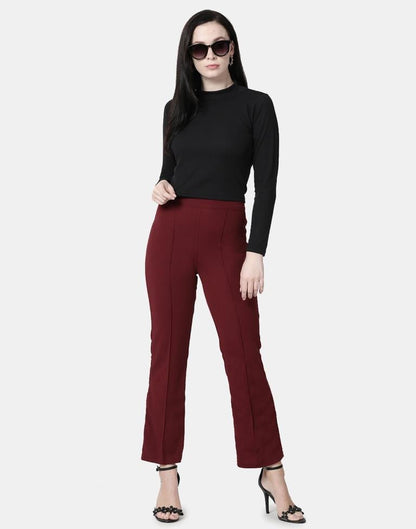 Black Colored Lycra Knitted Top | SLV240TK5001