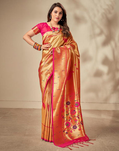 Golden Silk Saree