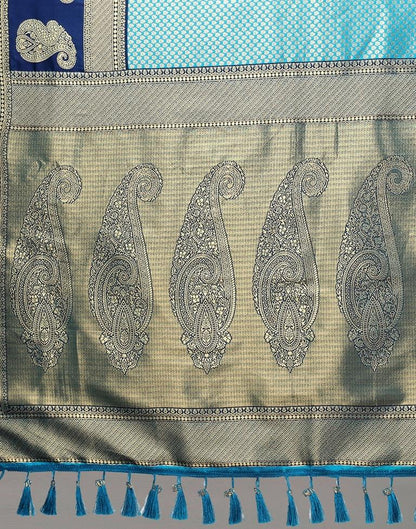 Sky Blue Silk Saree