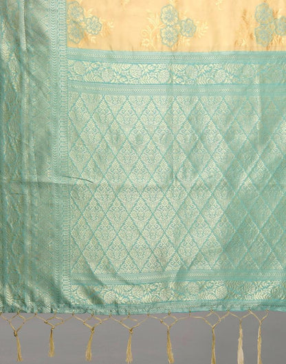 Cream Silk Saree