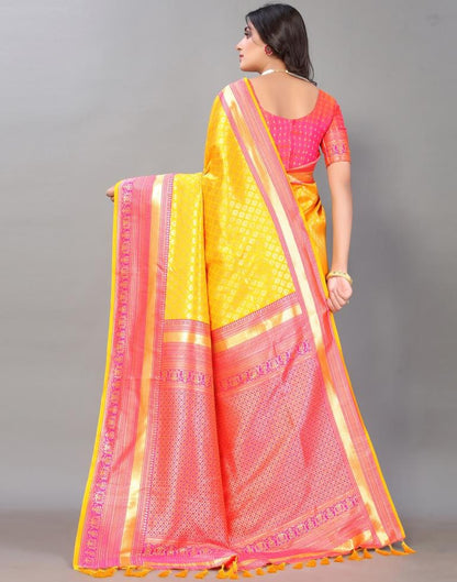 Turmeric Yellow Silk Saree