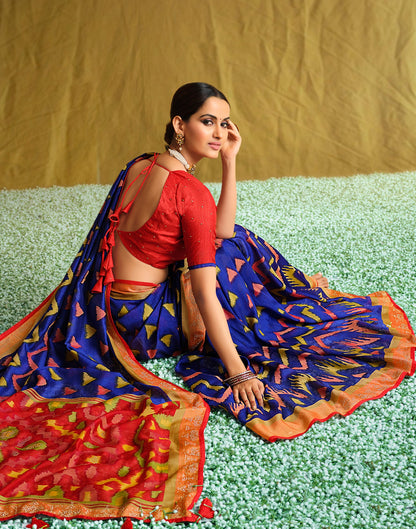 Royal Blue Silk Saree