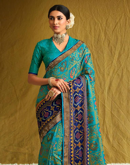 Rama Green Silk Saree
