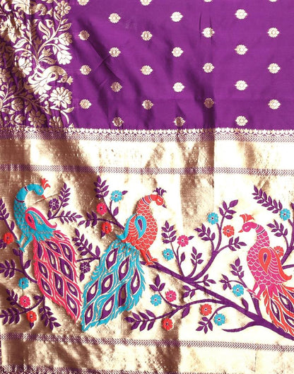 Purple Silk Saree