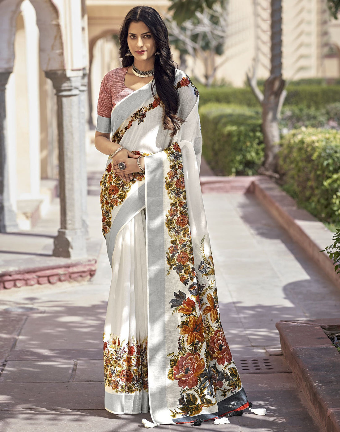 White Cotton Saree