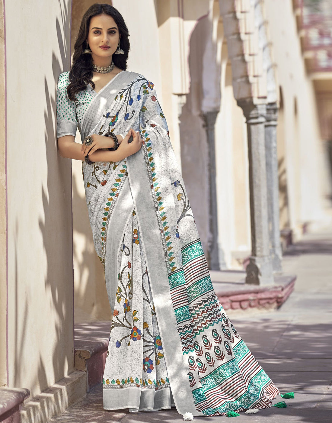 White Cotton Saree