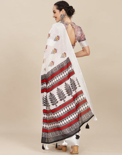 White Cotton Saree