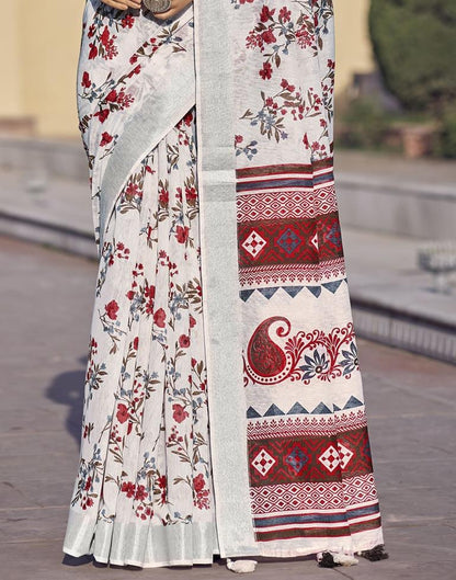 White Cotton Saree