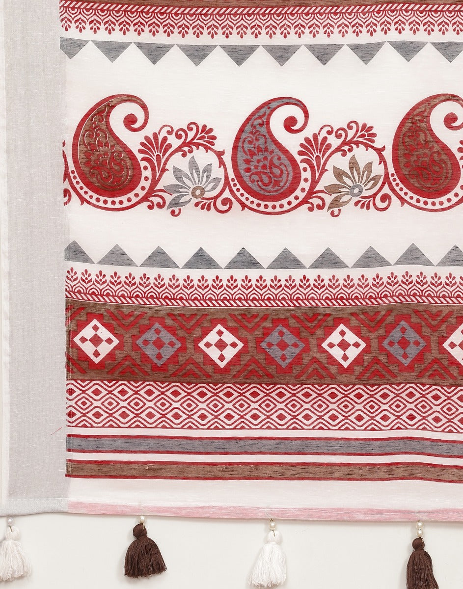 White Cotton Saree
