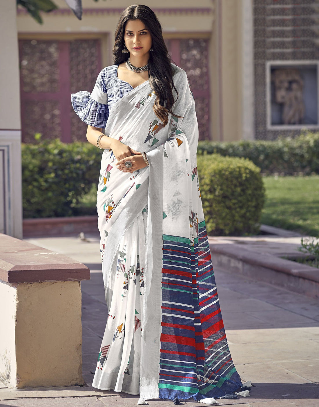 White Cotton Saree