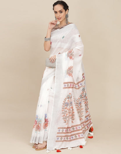 White Cotton Saree