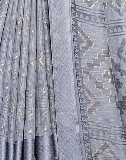 Powder Blue Brasso Saree