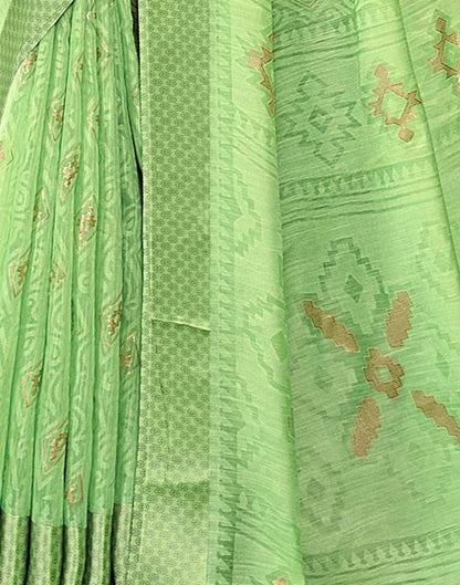 Light Green Brasso Saree