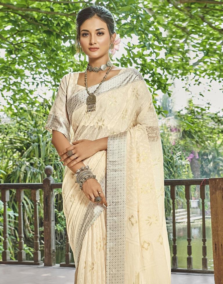 Beige Brasso Saree