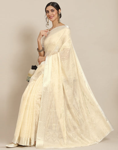 Beige Brasso Saree