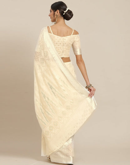 Beige Brasso Saree