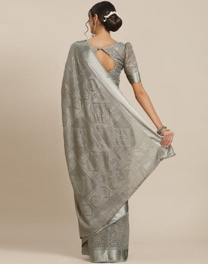 Grey Brasso Saree