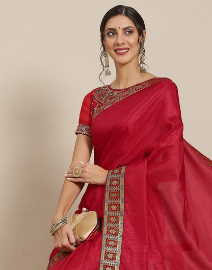 Maroon Silk Saree