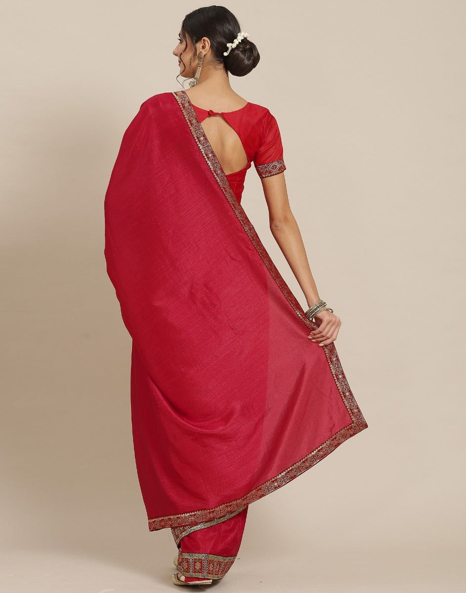 Maroon Silk Saree