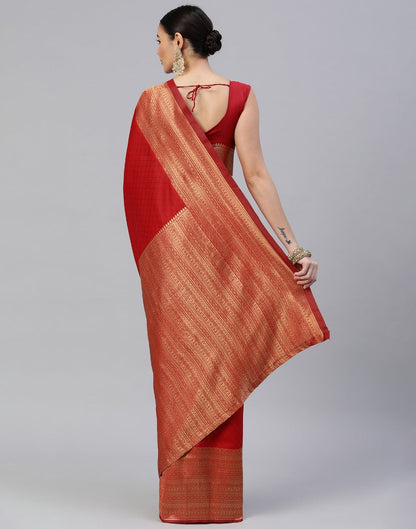 Red Banarasi Silk Saree