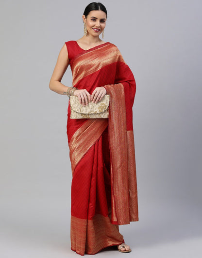 Red Banarasi Silk Saree