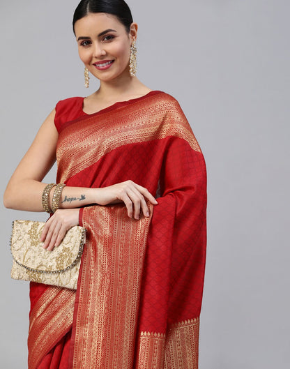 Red Banarasi Silk Saree
