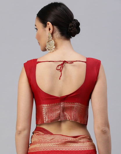 Red Banarasi Silk Saree