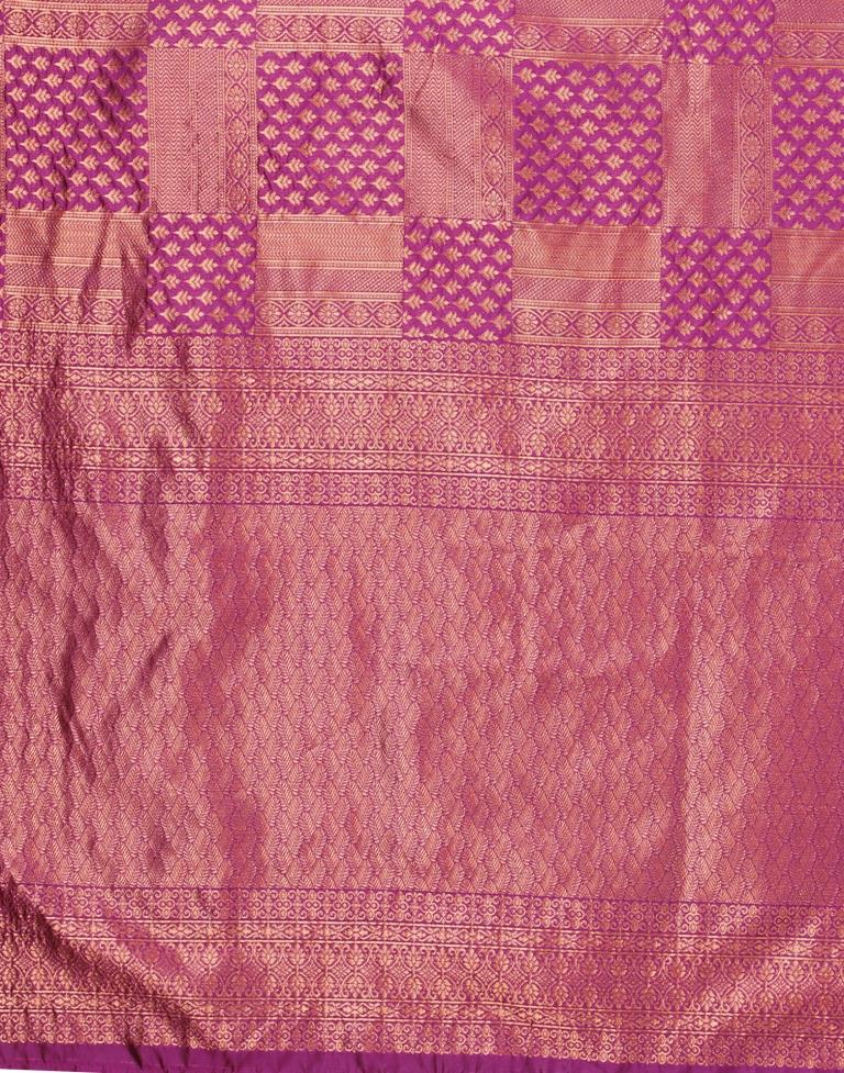 Wine Banarasi Silk Saree